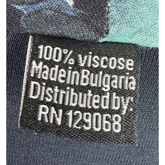 Desigual Womens Dress Size Large Blue Floral Sleeveless Drape Neck Style 40V2148 - Picture 11 of 15